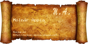 Molnár Appia névjegykártya